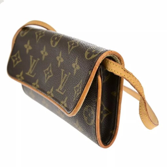 LOUIS VUITTON Pochette Twin PM 2Way Shoulder Clutch Bag Monogram M51854 30EC225 - Picture 8 of 16